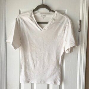 SPANX White V-Neck Compression Tee Shirt Size XL